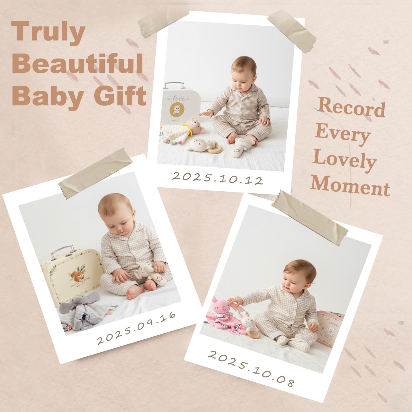 Elephant Newborn Baby Gift Set – Soft Blanket, Comforter & Rattles & Baby Essentials | Perfect Baby Shower Gift for Boys & Girls