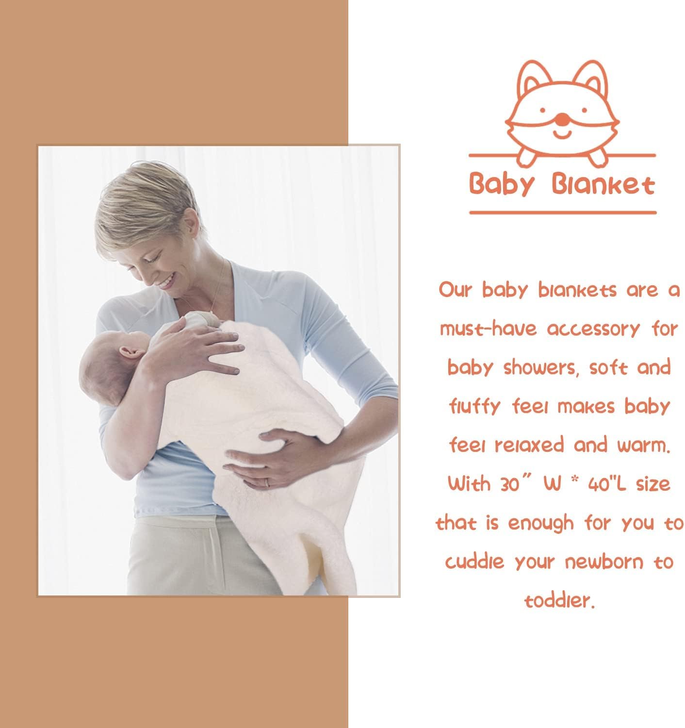 Baby Gift Basket – Eco-Friendly Newborn Gift Set with Blanket, Rattle, Socks & Plush Toy | Perfect Baby Shower Gift for Boys & Girls(White)