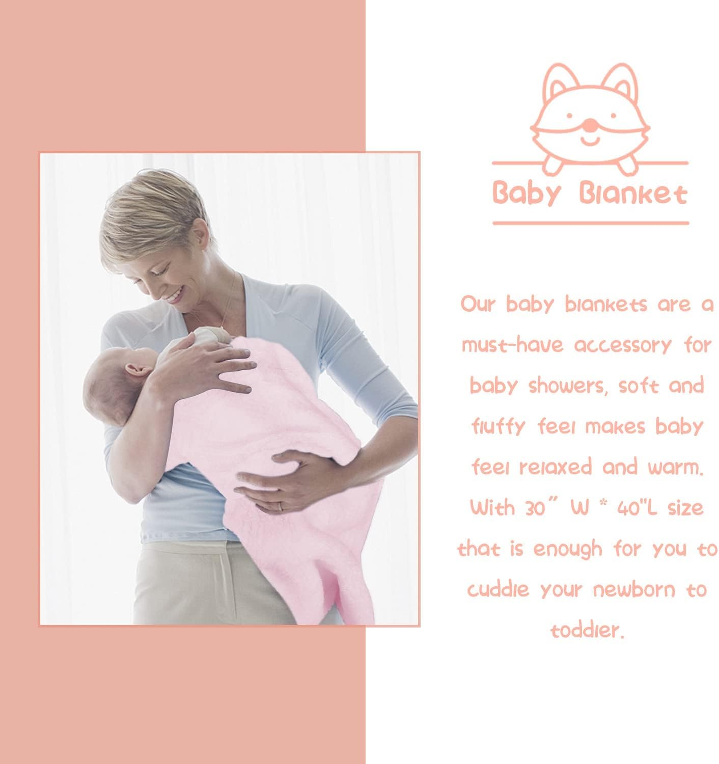 Baby Gift Basket – Eco-Friendly Newborn Gift Set with Blanket, Rattle, Socks & Plush Toy | Perfect Baby Shower Gift for Boys & Girls (Pink)