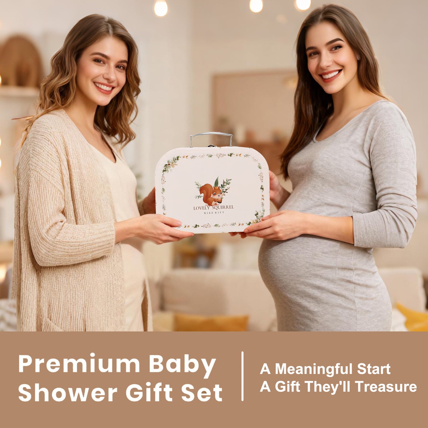 Elephant Newborn Baby Gift Set – Soft Blanket, Comforter & Rattles & Baby Essentials | Perfect Baby Shower Gift for Boys & Girls